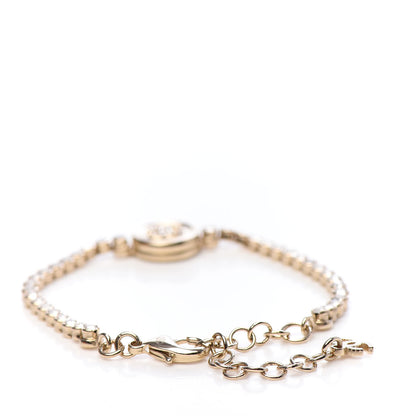 Chanel Crystal CC Chain Bracelet Gold 3 of 5