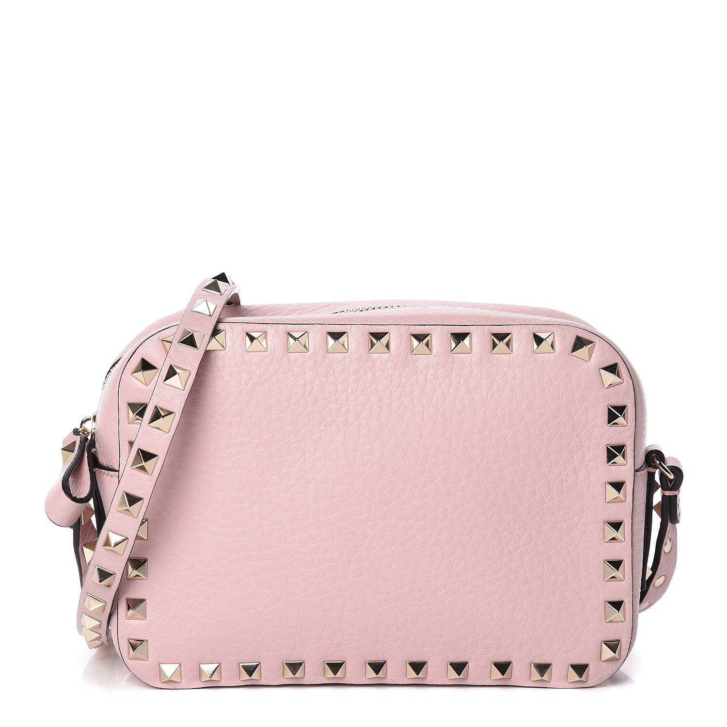 Valentino Garavani Calfskin Rockstud Camera Crossbody Bag Water Rose 1 of 8