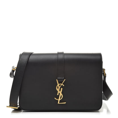 Saint Laurent Textured Calfskin Medium Classic Monogram Universite Bag Black 1 of 16