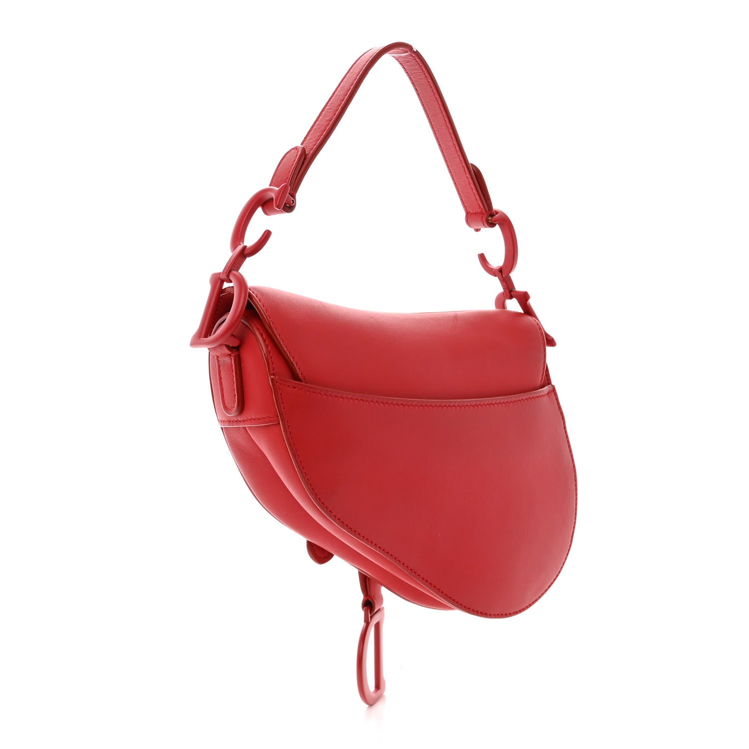 Christian Dior Ultra Matte Calfskin Mini Saddle Bag Red 3 of 10