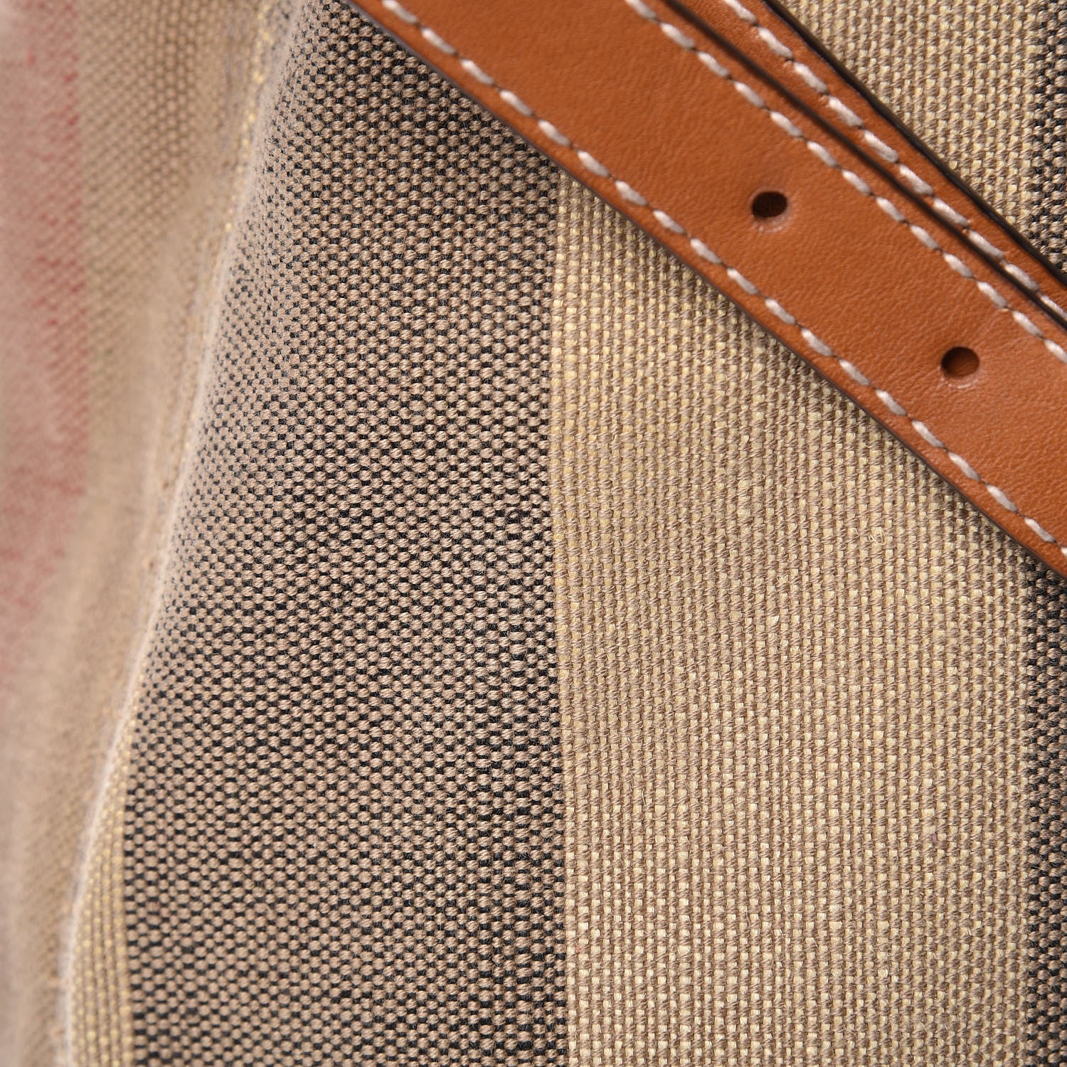 Burberry Canvas Mega Check Medium Tottenham Brit Tote Saddle Brown 15 of 16