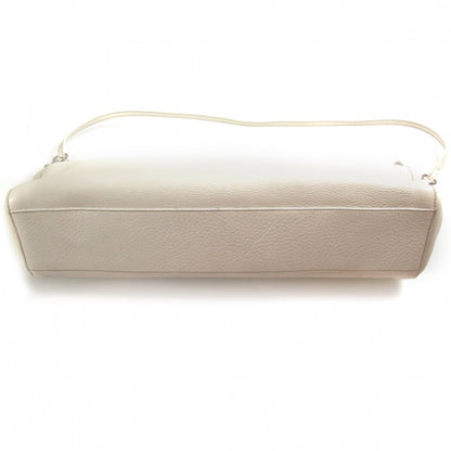 Prada Leather Steel Handle Clutch Ivory 4 of 10