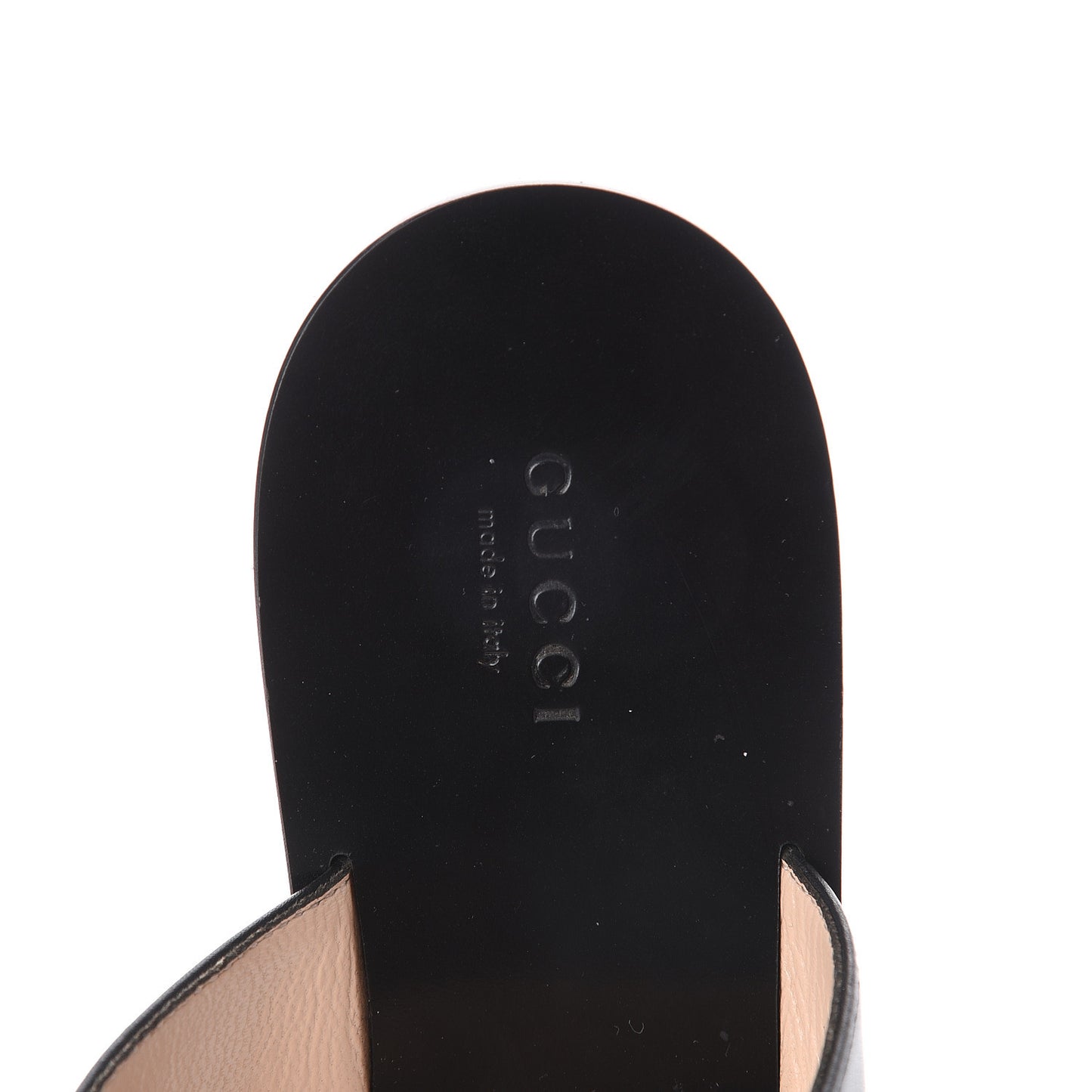Calfskin GG Marmont Thong Sandals 38.5 Black
