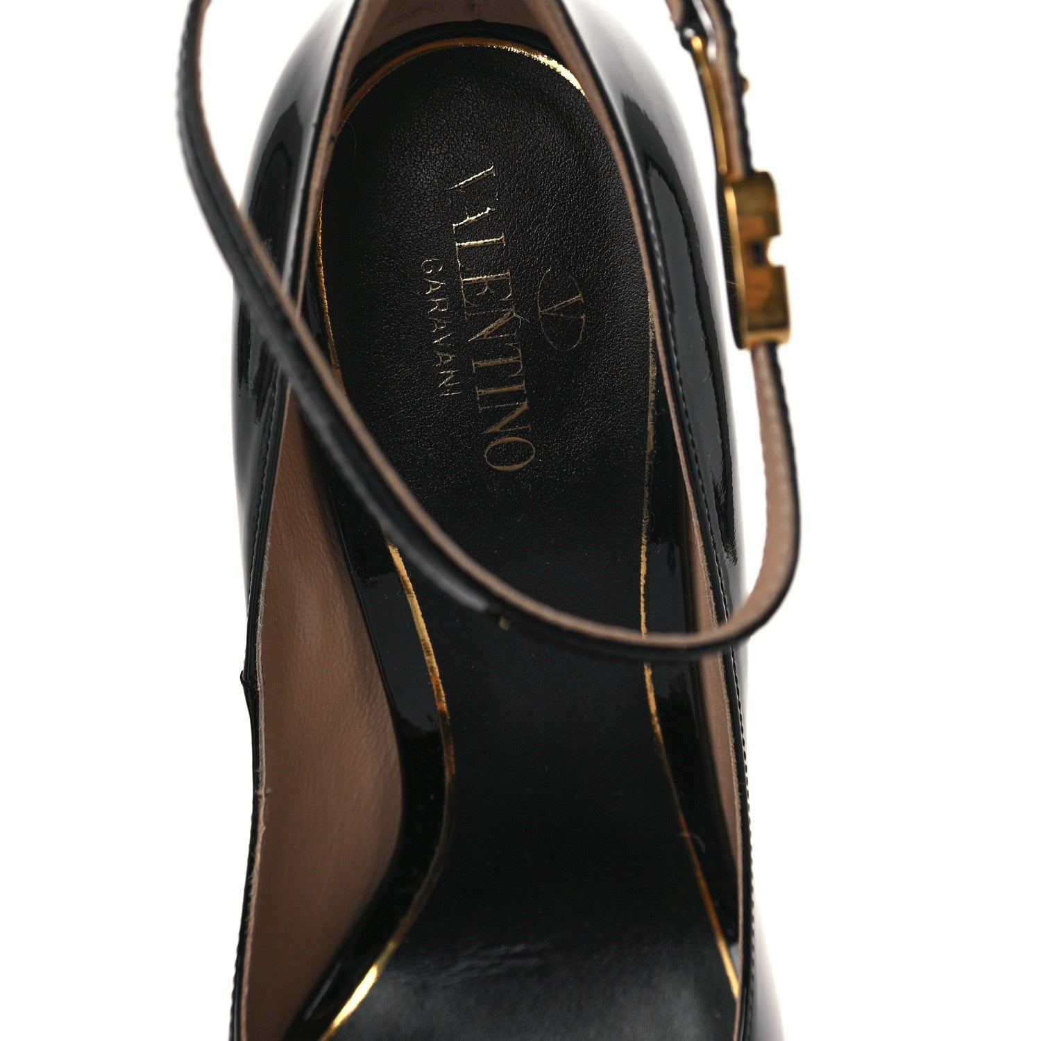Valentino Garavani Patent Tan-Go 55/155mm Platform Pumps 40 Black 7 of 8