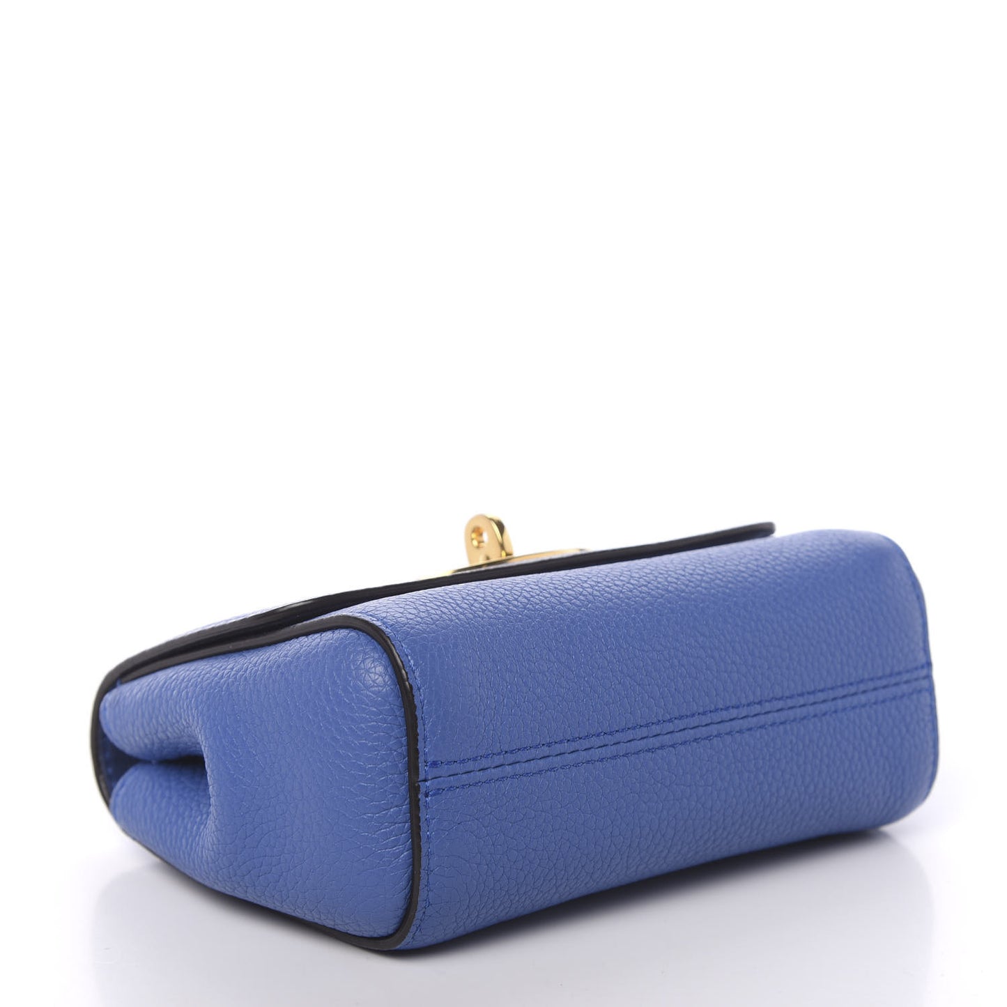 Small Classic Grain Calfskin Mini Lily Porcelain Blue