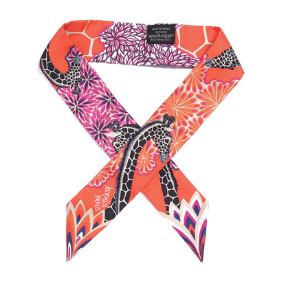 Hermes Silk The Three Graces Twilly Vermillion Fuchsia 1 of 4