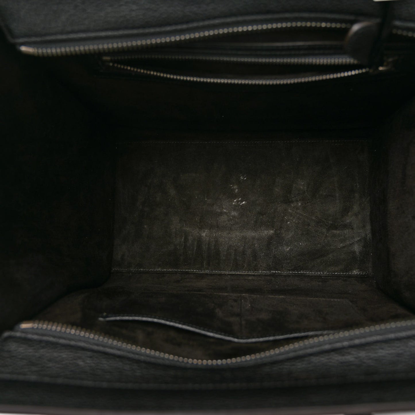 Drummed Calfskin Mini Luggage Black