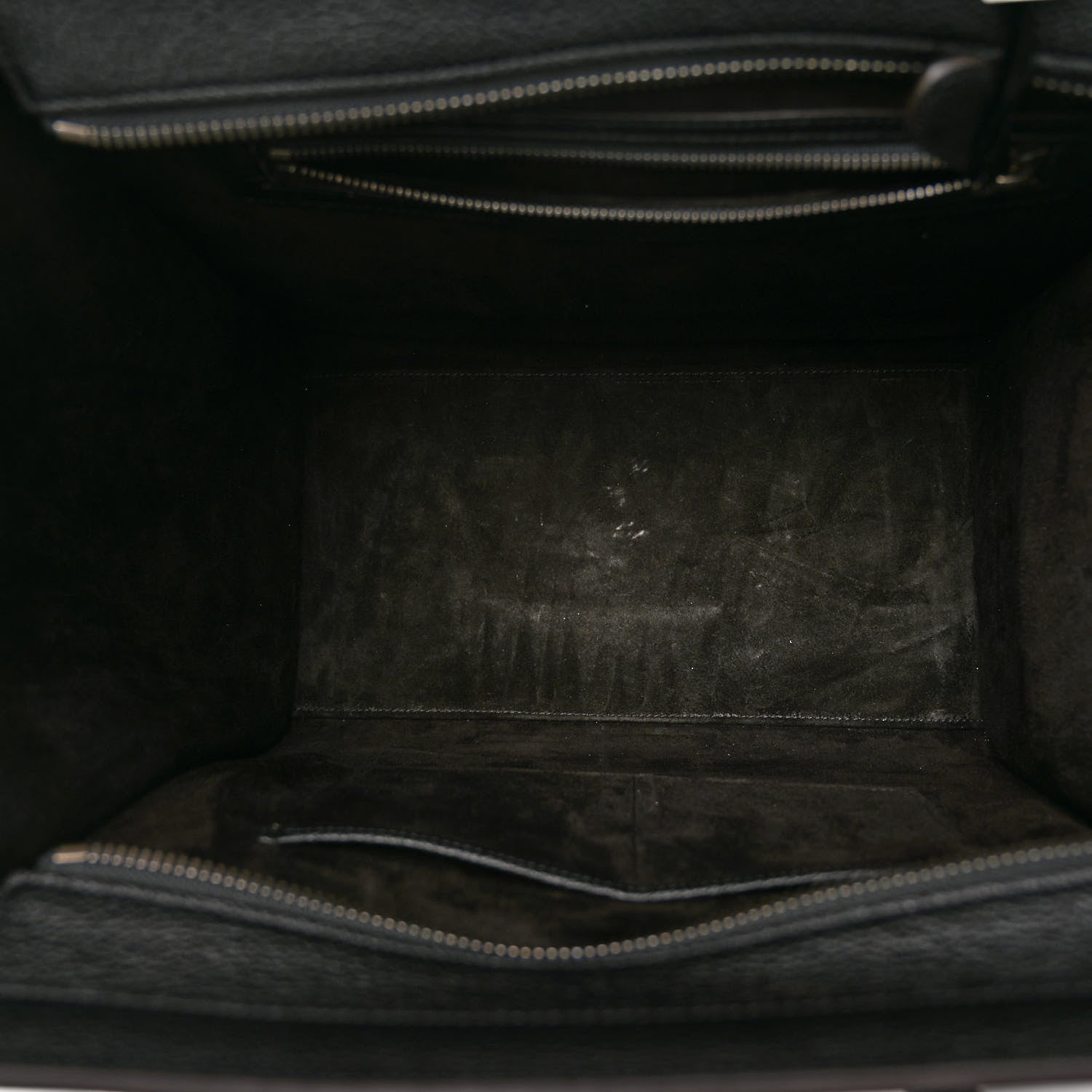 Celine Drummed Calfskin Mini Luggage Black 5 of 9