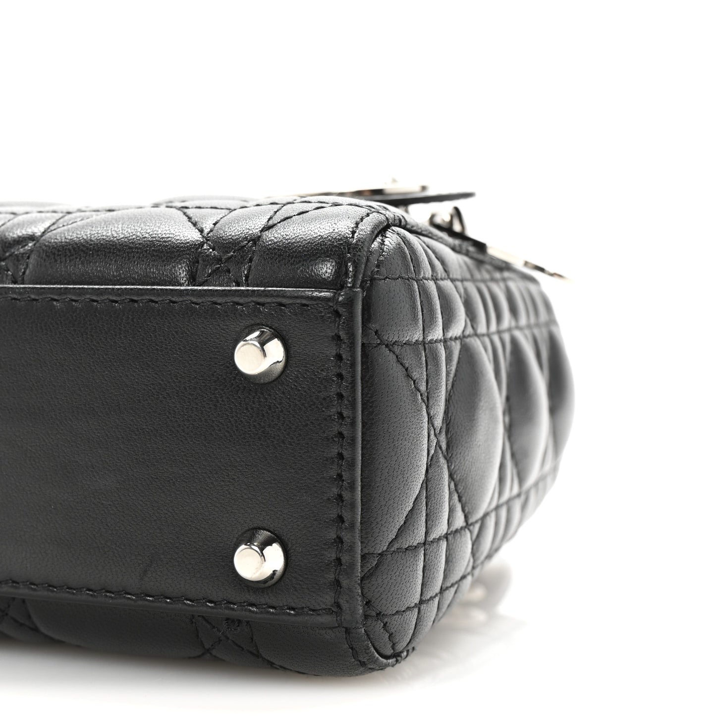 Lambskin Cannage Mini Lady Dior Black