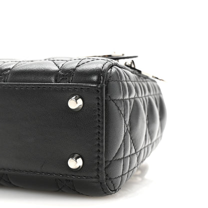 Christian Dior Lambskin Cannage Mini Lady Dior Black 9 of 9