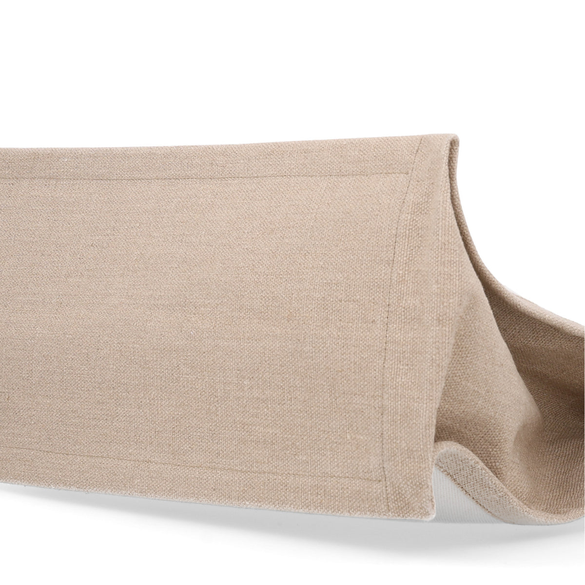 Saint Laurent Linen Calfskin Small Rive Gauche Tote Greggio Natural 9 of 9