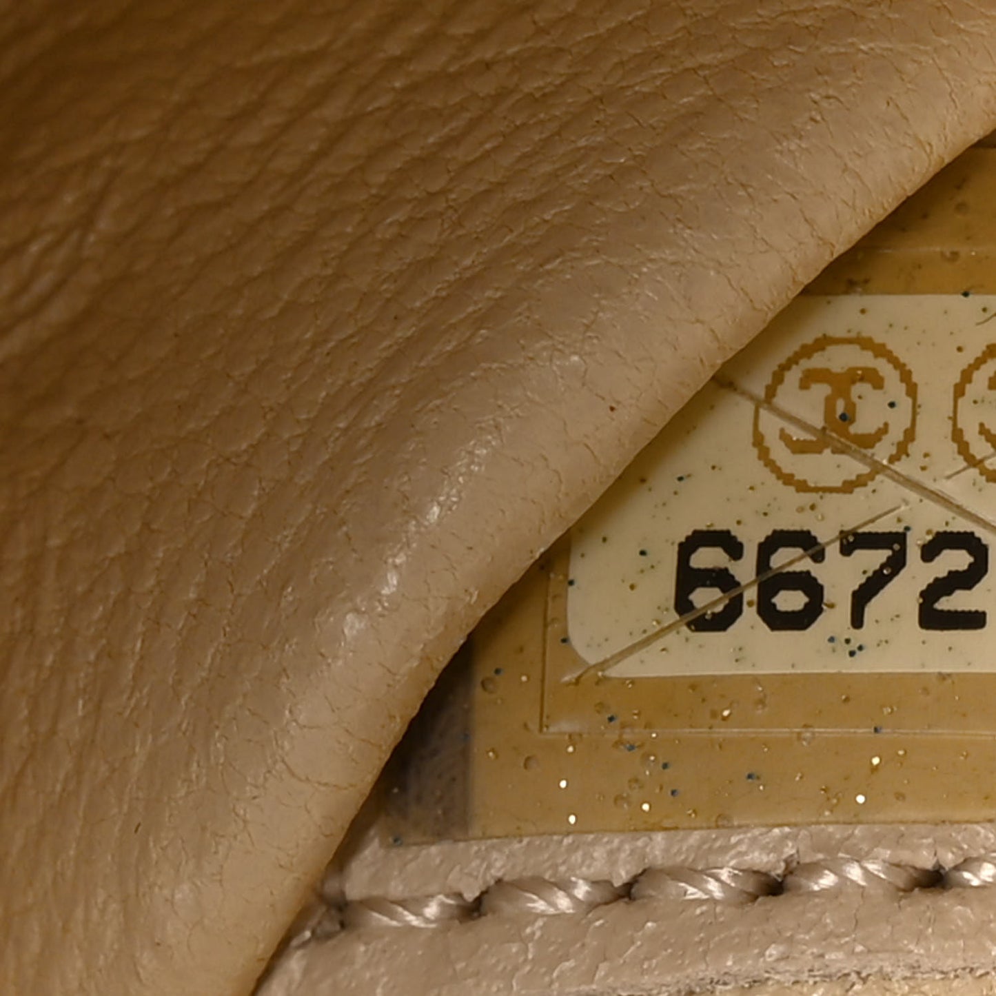 Caviar Quilted Medallion Tote Light Beige