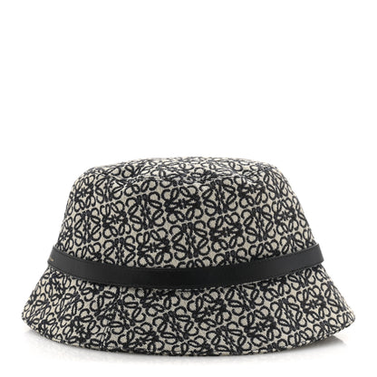 Loewe Jacquard Allover Anagram Bucket Hat 59 Ecru Blue 5 of 9