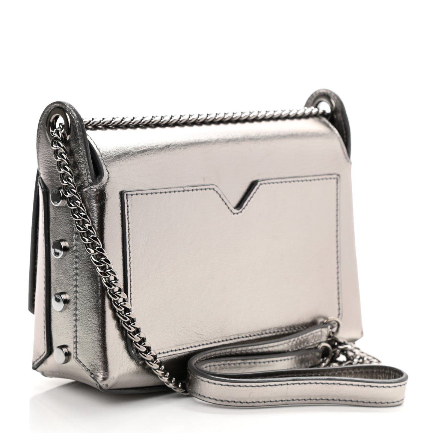 Smooth Calfskin Lockett City Shoulder Bag Silver