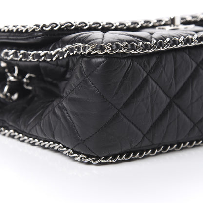 Chanel Crumpled Calfskin Medium Chain Flap Black 8 of 10