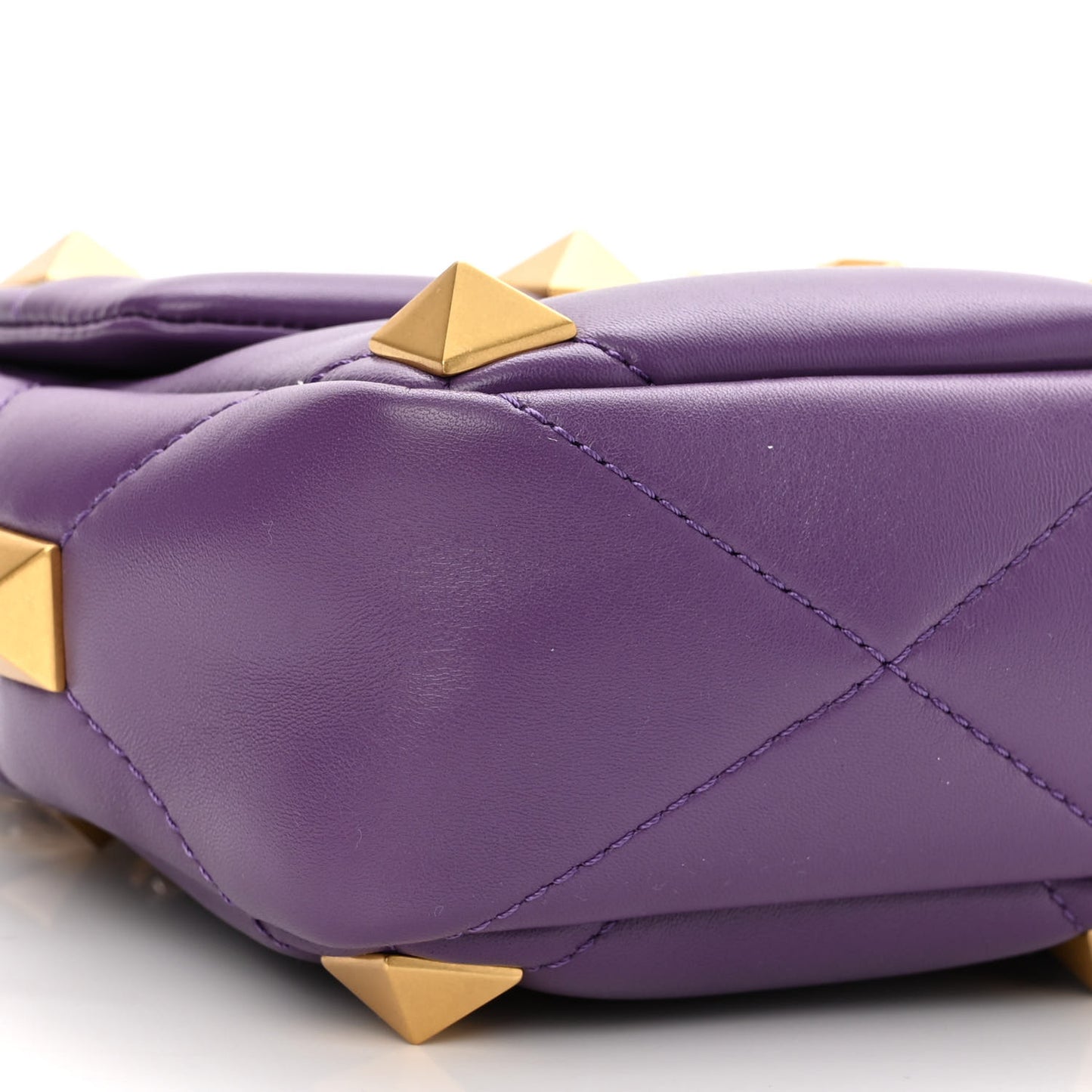 Nappa Medium Roman Stud Shoulder Bag Indian Violet