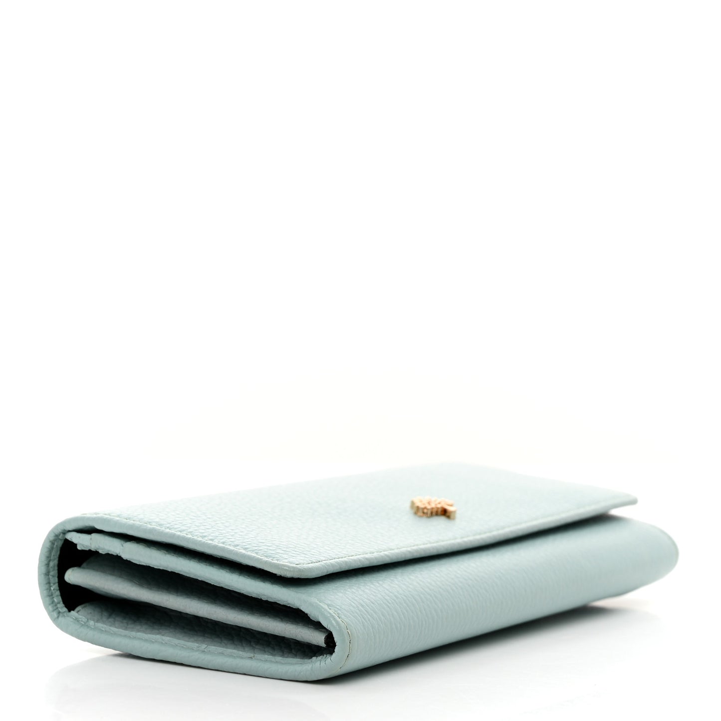 Classic Grain Small Tree Continental Wallet Light Blue