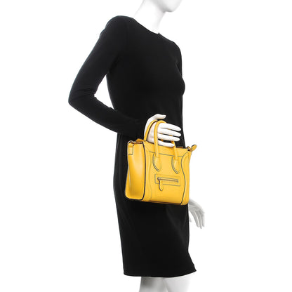 Celine Palmelato Calfskin Nano Luggage Sunflower 3 of 15