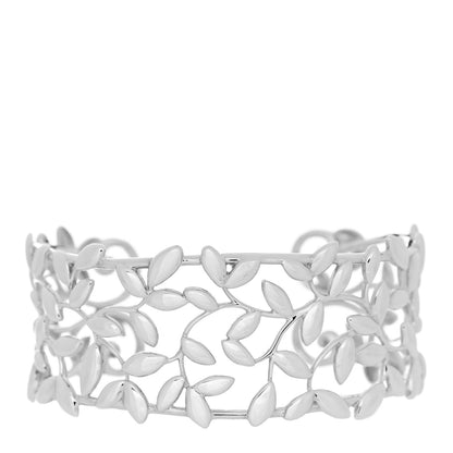 Tiffany Sterling Silver Paloma Picasso Olive Leaf Cuff Bracelet 1 of 3