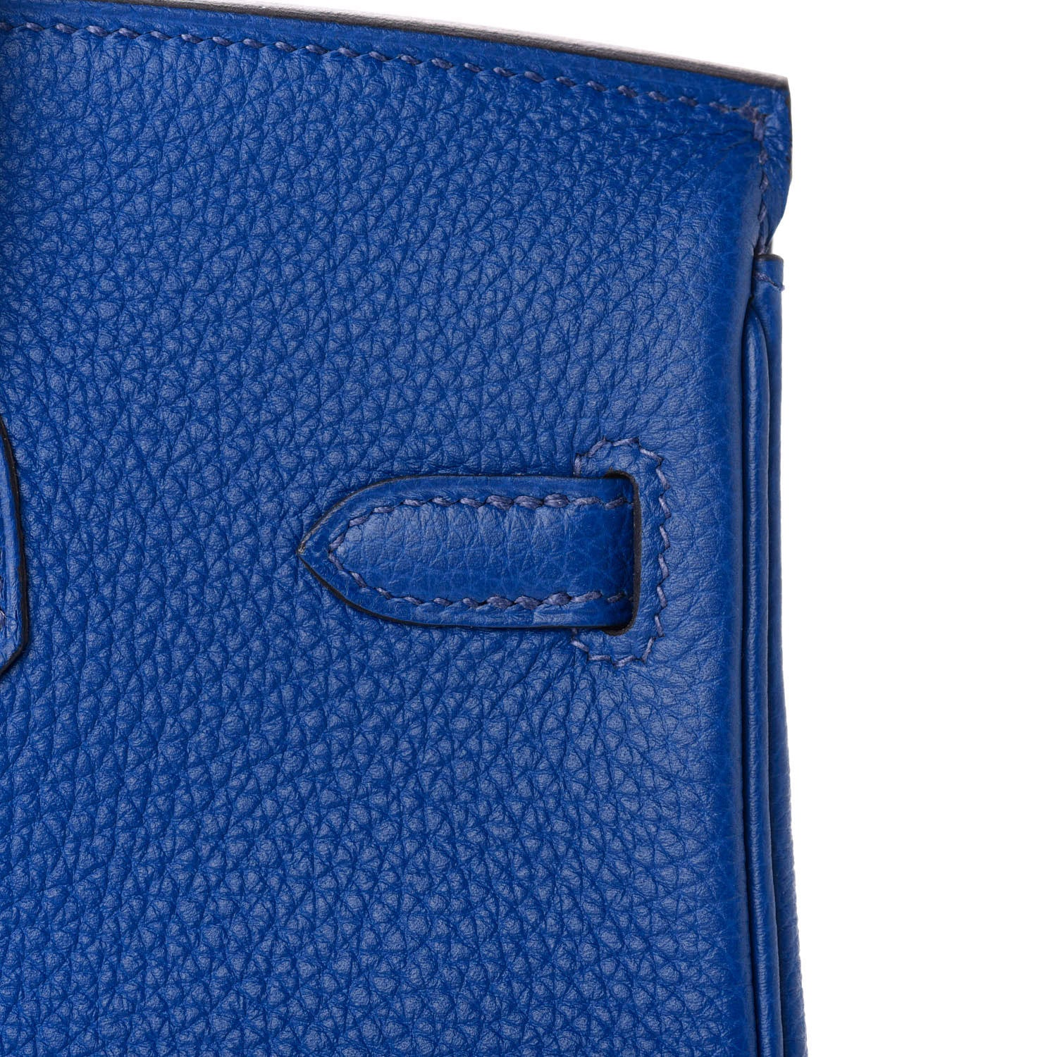 Hermes Togo Verso Birkin 25 Bleu Royal Capucine 9 of 35