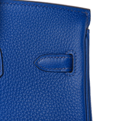 Hermes Togo Verso Birkin 25 Bleu Royal Capucine 9 of 35
