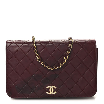 Chanel Lambskin Quilted Small Single Flap Bordeaux 1 of 16