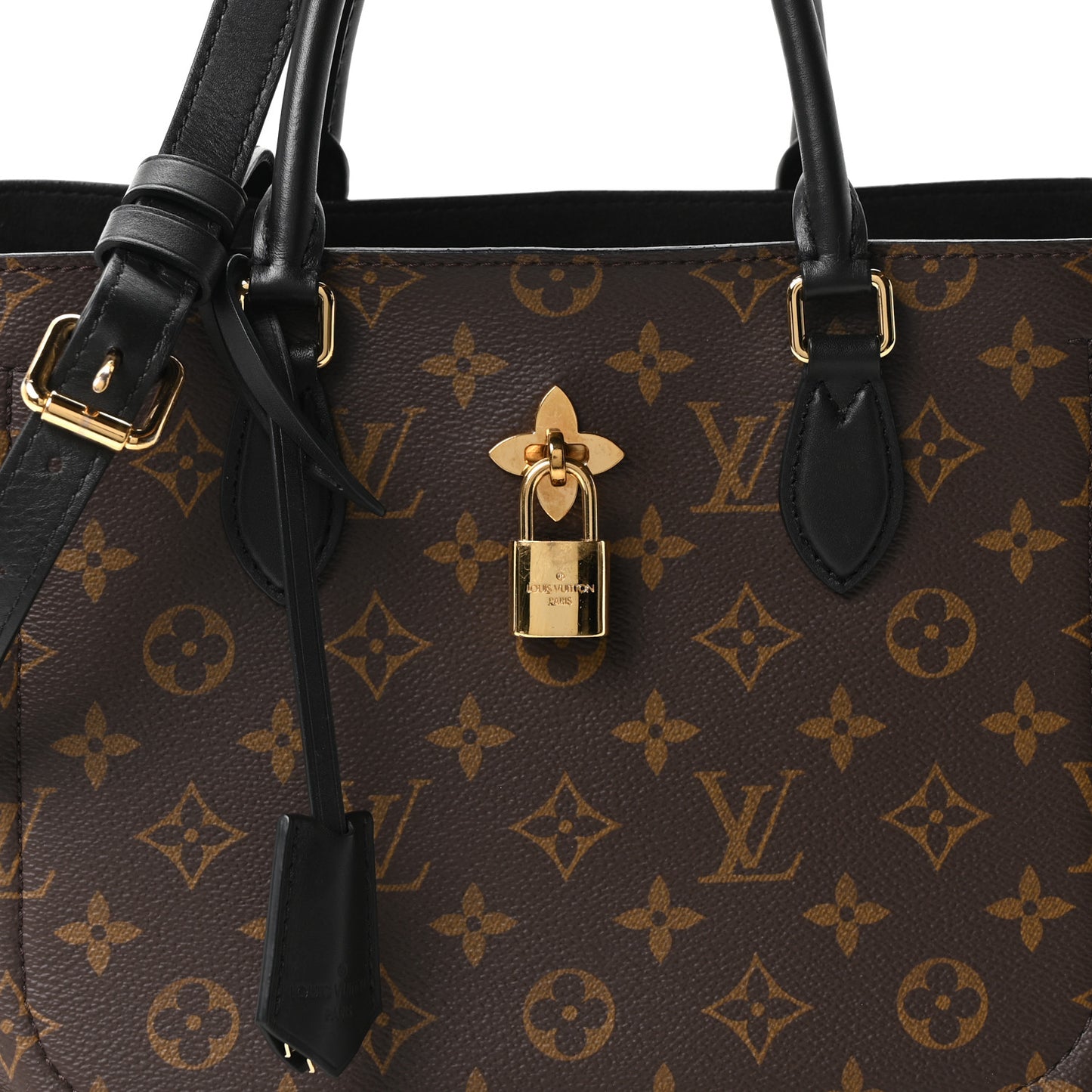 Monogram Flower Tote Black