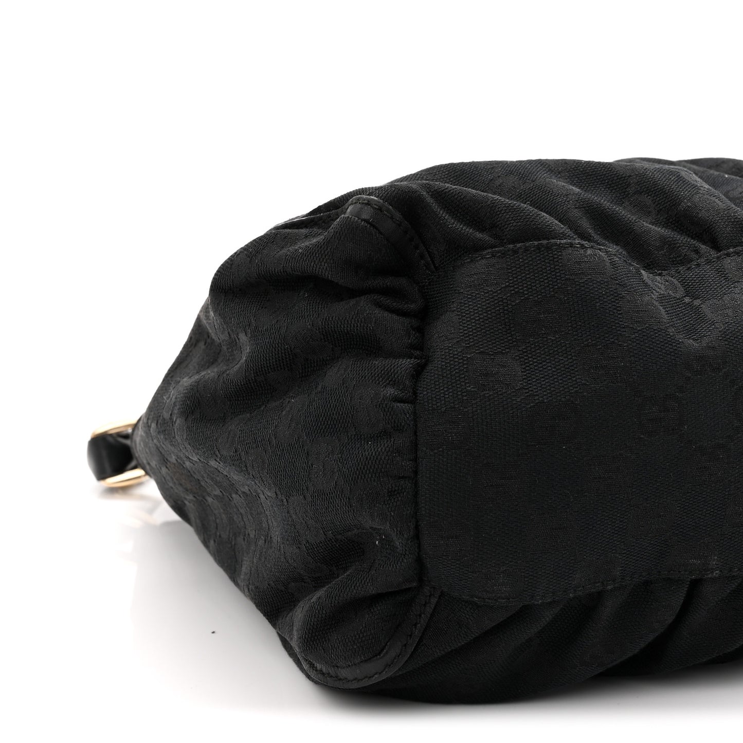 Monogram Large D Gold Ring Hobo Black