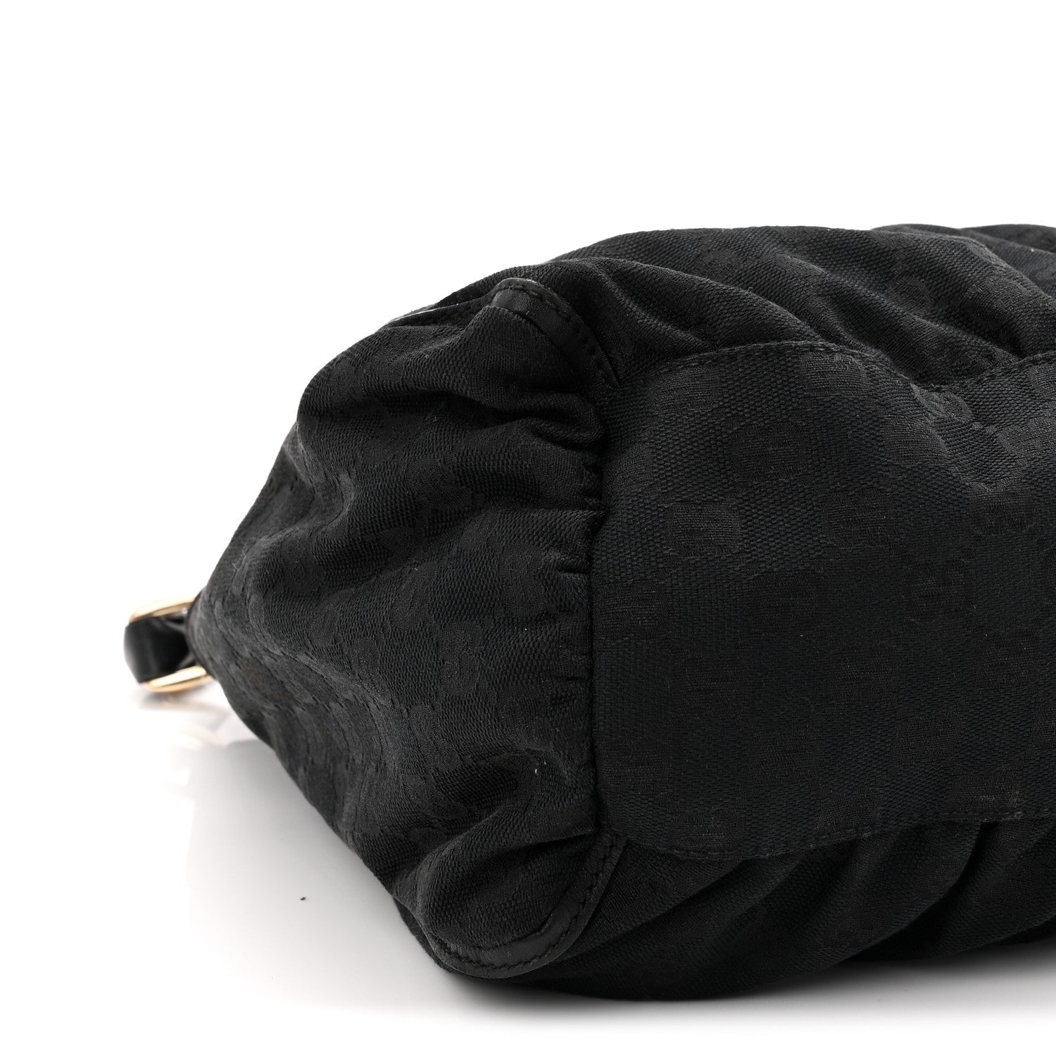 Gucci Monogram Large D Gold Ring Hobo Black 9 of 10