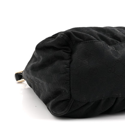 Gucci Monogram Large D Gold Ring Hobo Black 9 of 10