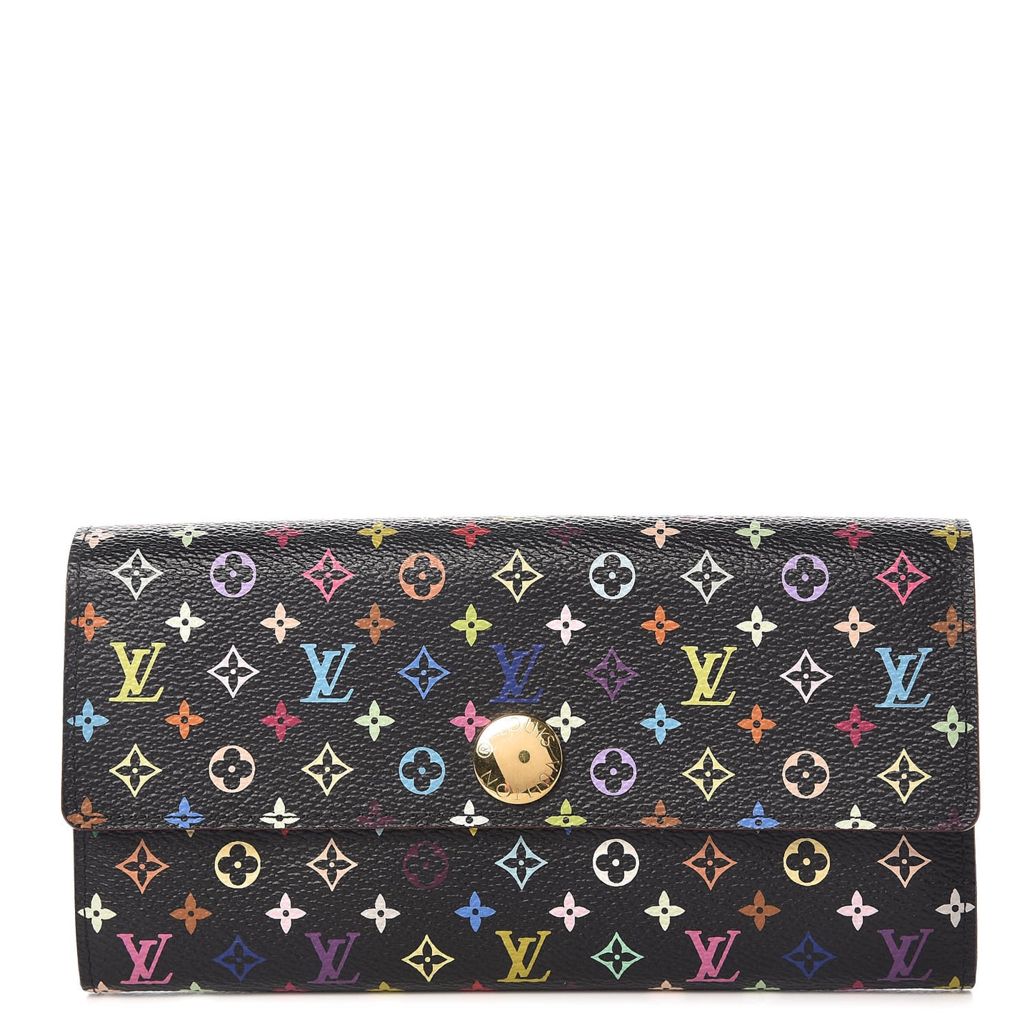 Monogram Multicolor Sarah Wallet Black Violet