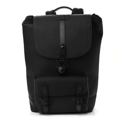 Louis Vuitton Taurillon Christopher Slim Backpack Black 1 of 10