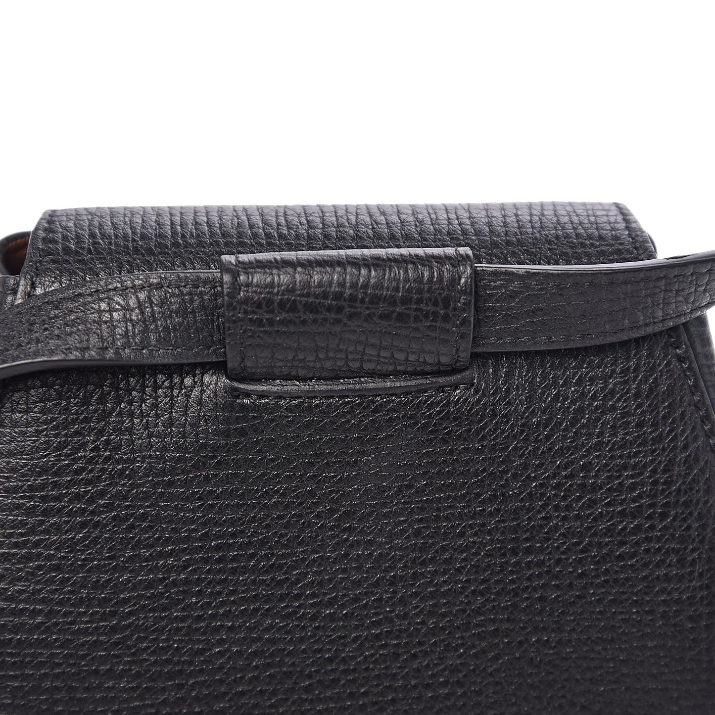 Palmellato Calfskin Rounded Belt Bag Black