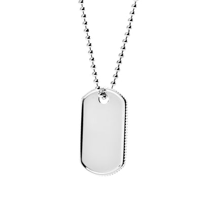 Tiffany Sterling Silver Coin Edge Dog Tag Necklace 3 of 7