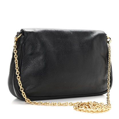 Fendi Vitello Flamingo Fendista Pouchette Crossbody Black 3 of 12