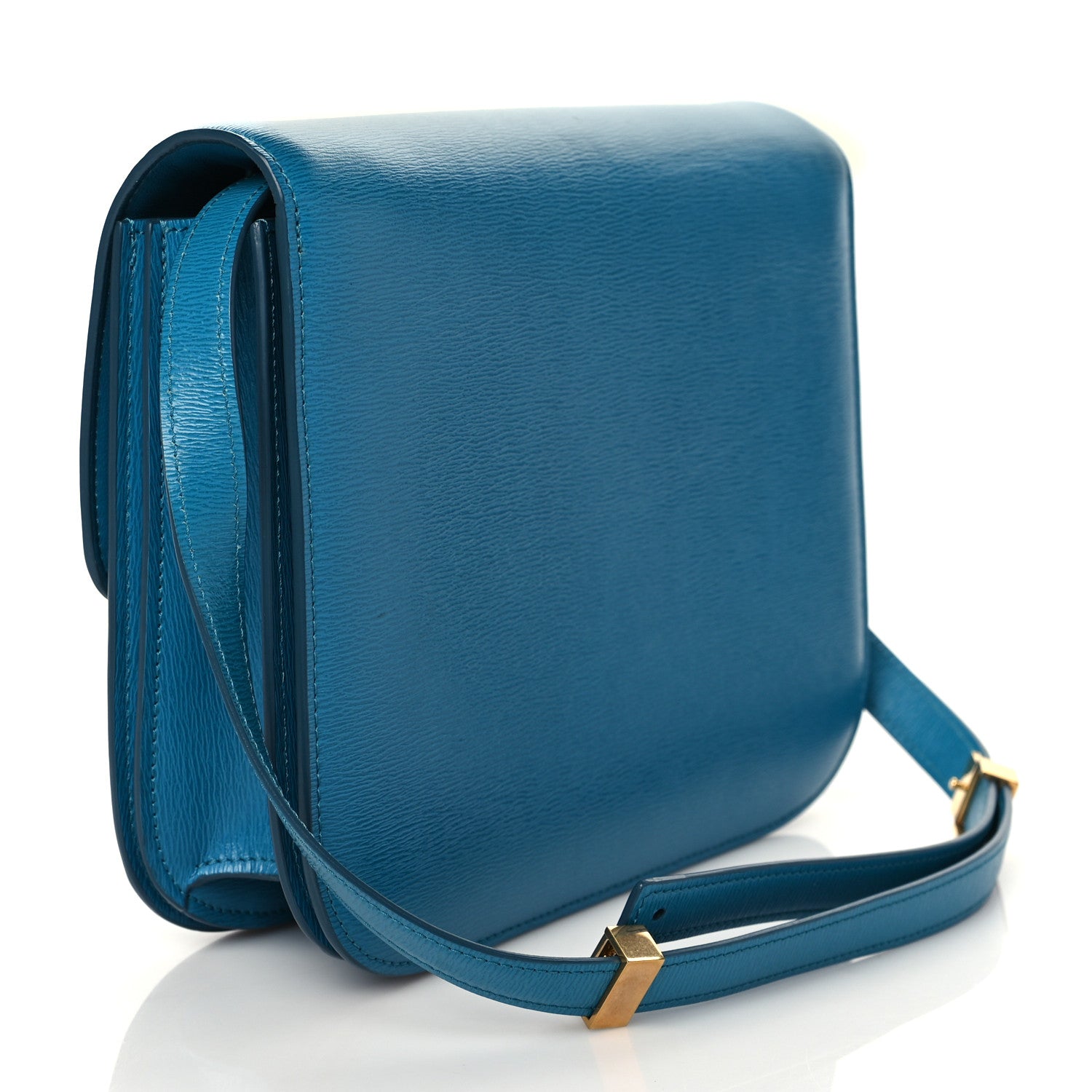Celine Liege Calfskin Medium Classic Box Flap Bag Turquoise 2 of 9