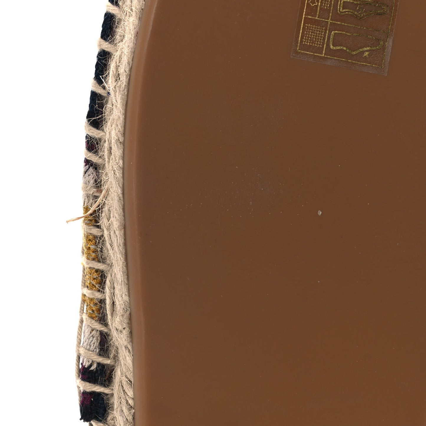 Canvas Embroidered Perforated Stripe Granville Espadrille 40.5 Multicolor
