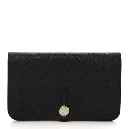 Hermes Togo Dogon Duo Wallet Black 1 of 8