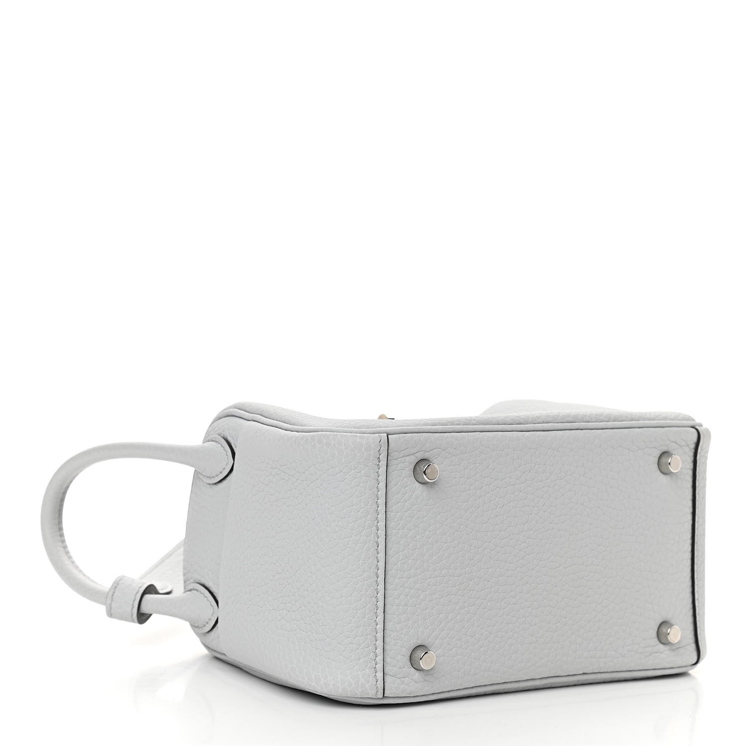 Hermes Taurillon Clemence Mini Lindy 20 Bleu Pale 4 of 10