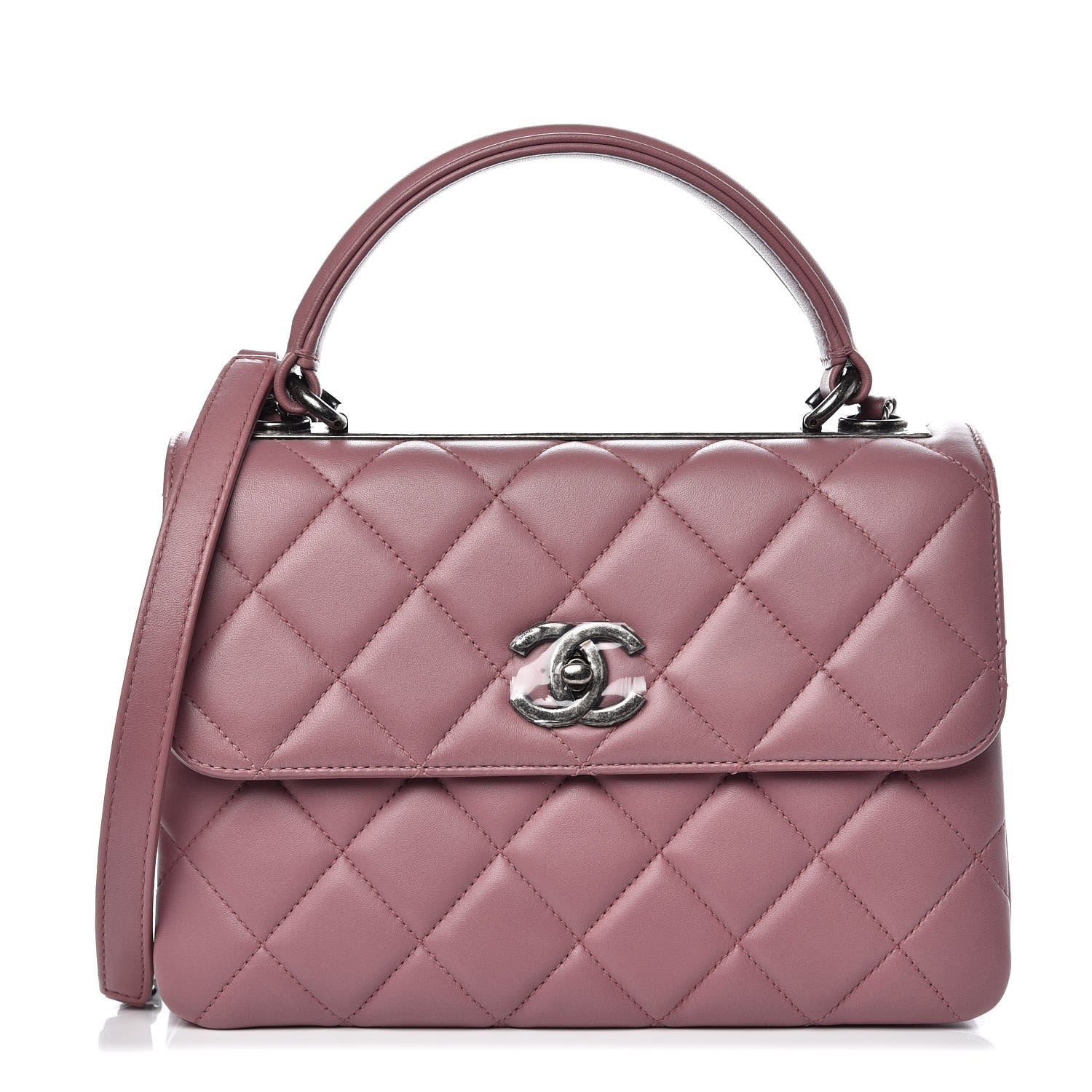 Chanel Lambskin Quilted Small Trendy CC Flap Dual Handle Bag Pink 1 of 7