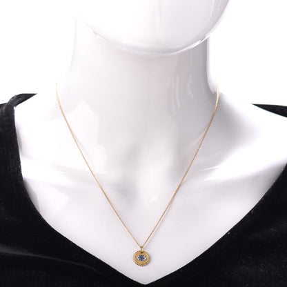 David Yurman 18K Yellow Gold Blue Sapphire Diamond Evil Eye Necklace 2 of 4
