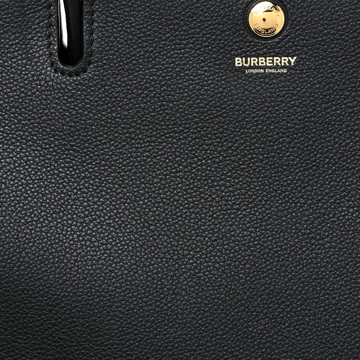 Burberry Grainy Calfskin Large Title Bag Black 8 of 18