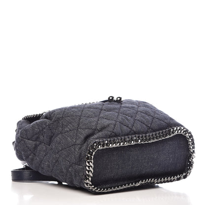 Stella McCartney Denim Quilted Falabella Backpack Blue 4 of 9