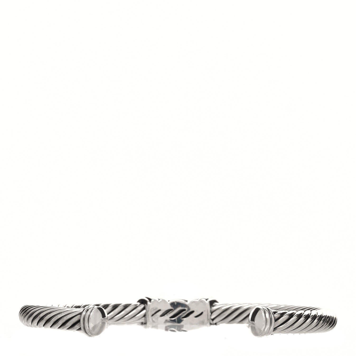 David Yurman Sterling Silver 14K Yellow Gold Lemon Quartz 5mm Noblesse Cable Bracelet 2 of 4