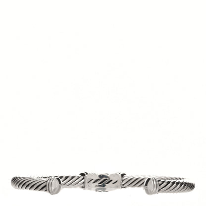 David Yurman Sterling Silver 14K Yellow Gold Lemon Quartz 5mm Noblesse Cable Bracelet 2 of 4