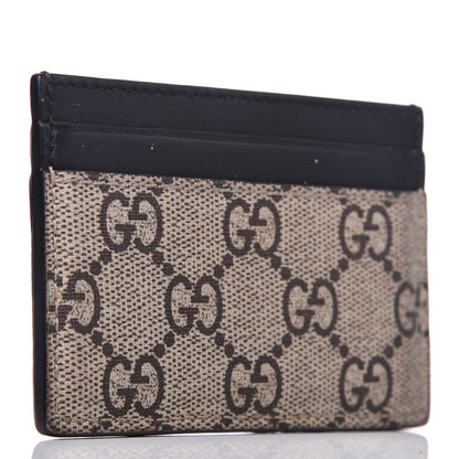 Gucci GG Supreme Monogram Kingsnake Card Holder Beige Black 3 of 12