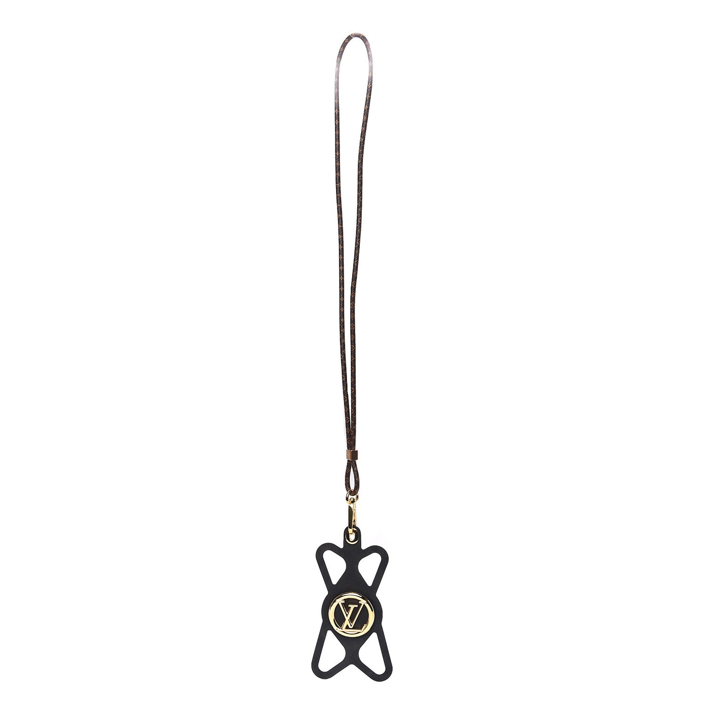 Monogram Silicone Louise Phone Holder Black