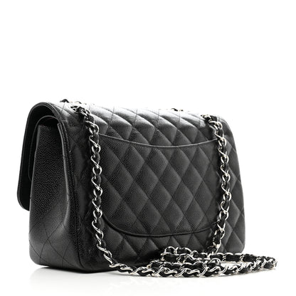 Chanel Caviar Quilted Jumbo Double Flap Black 3 of 10