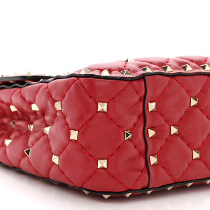 Valentino Garavani Nappa Medium Rockstud Spike Shoulder Bag Rosso Valentino 9 of 11