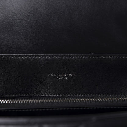 Saint Laurent Calfskin Y Quilted Monogram Medium Loulou Chain Satchel Black 8 of 11